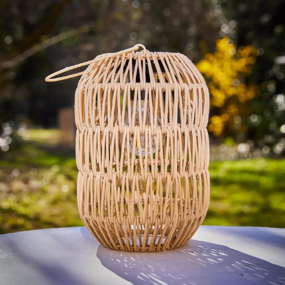 eminza Lanterne de jardin solaire LED (H24 5 cm)Toscane Naturel