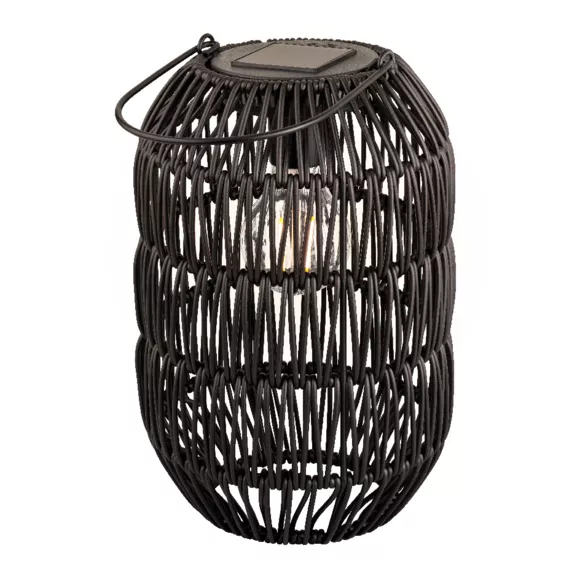 Eminza Lanterne De Jardin Solaire LED (H24 5 Cm) Toscane Noir