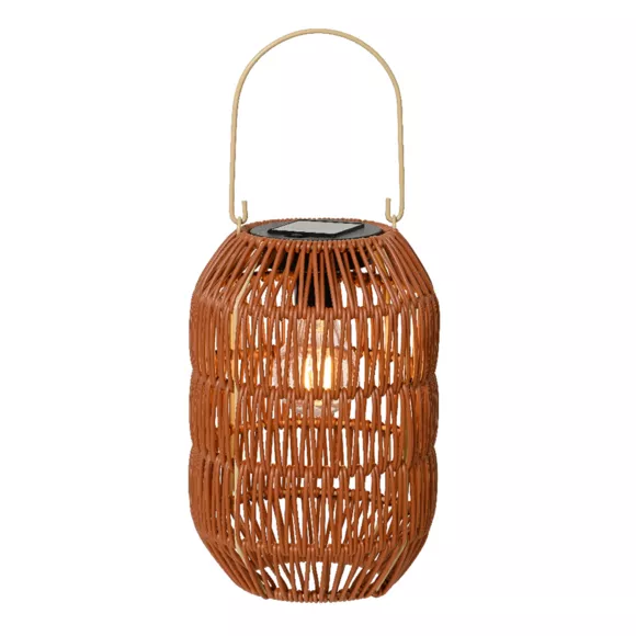 Eminza Lanterne De Jardin Solaire LED (H24 5 Cm) Toscane Terracotta