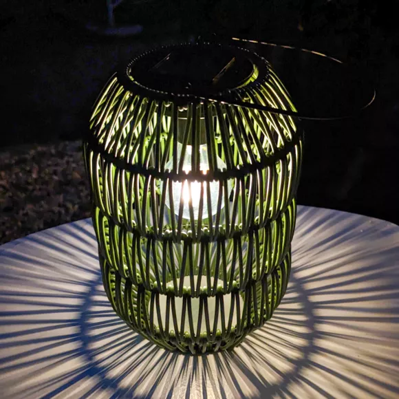 Eminza Lanterne De Jardin Solaire LED (H24 5 Cm) Toscane Vert