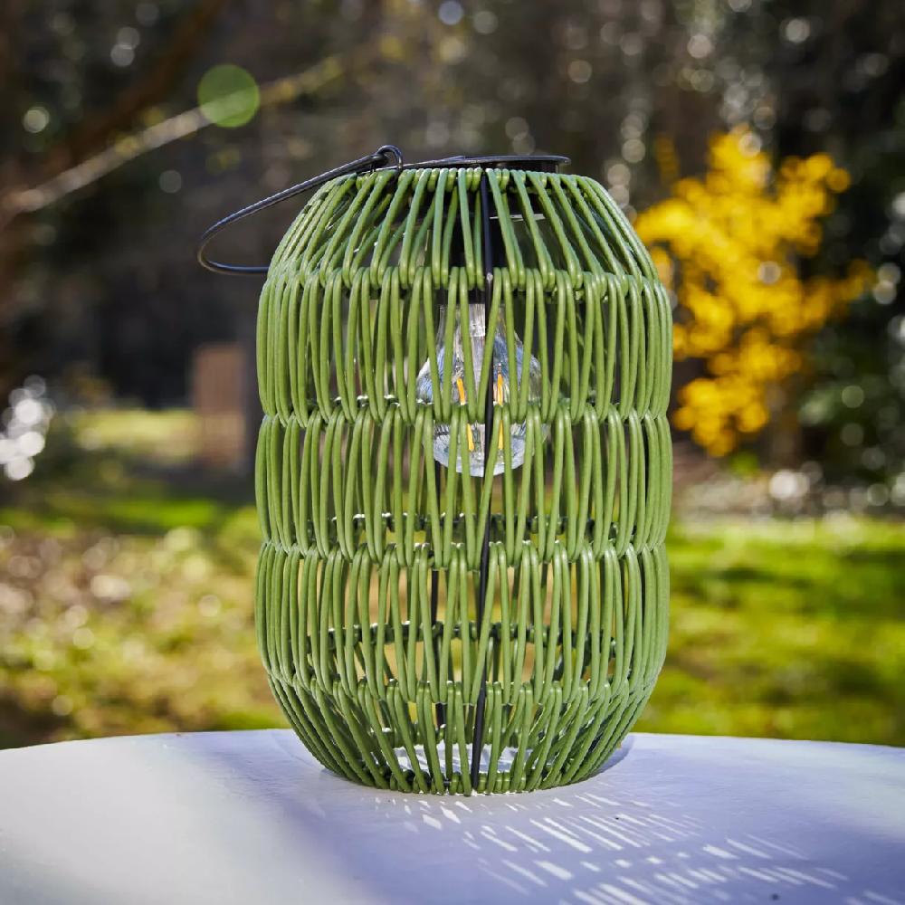 eminza Lanterne de jardin solaire LED (H24 5 cm) Toscane Vert