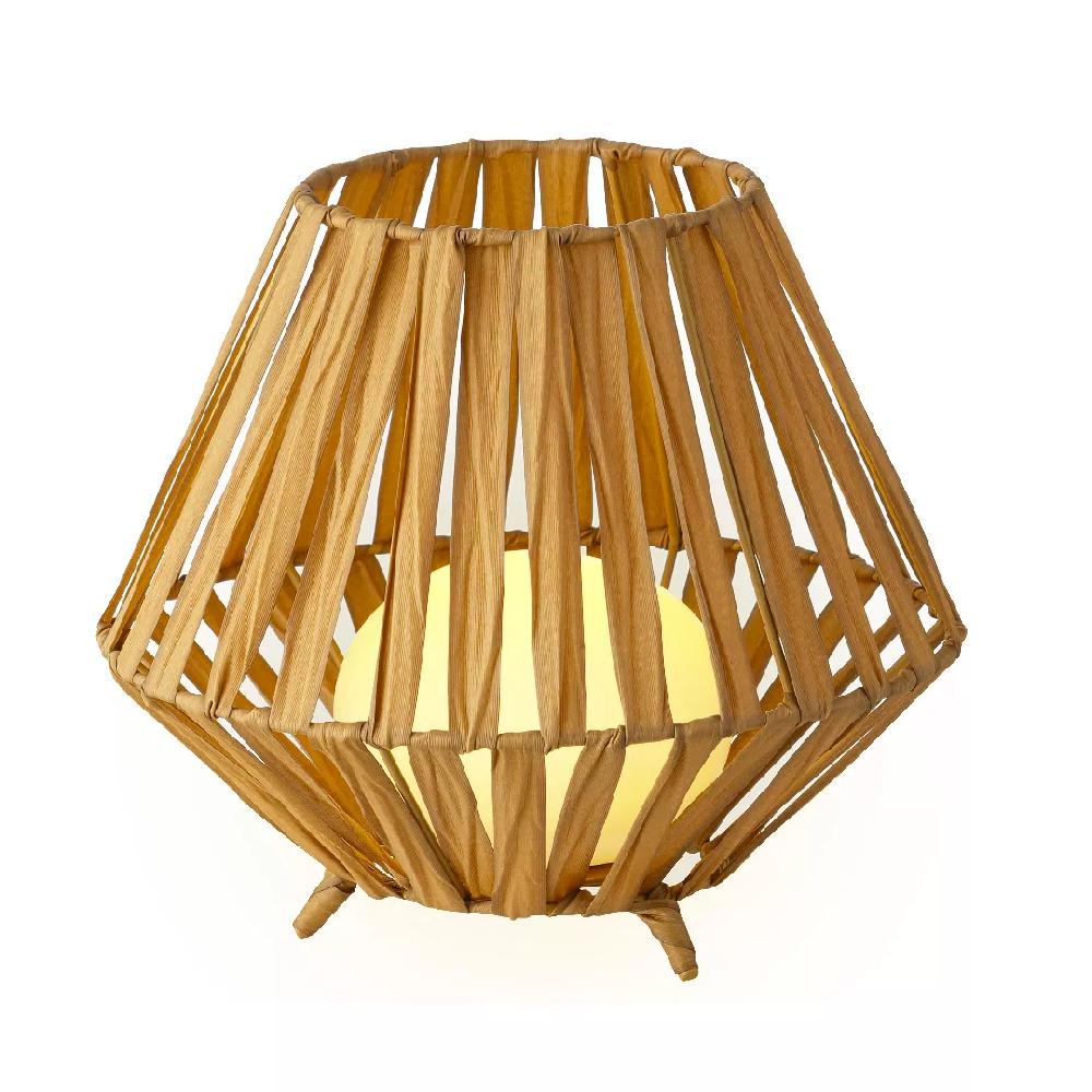 eminza Lanterne de table solaire LED (H22 5 cm) Augusta Marron clair