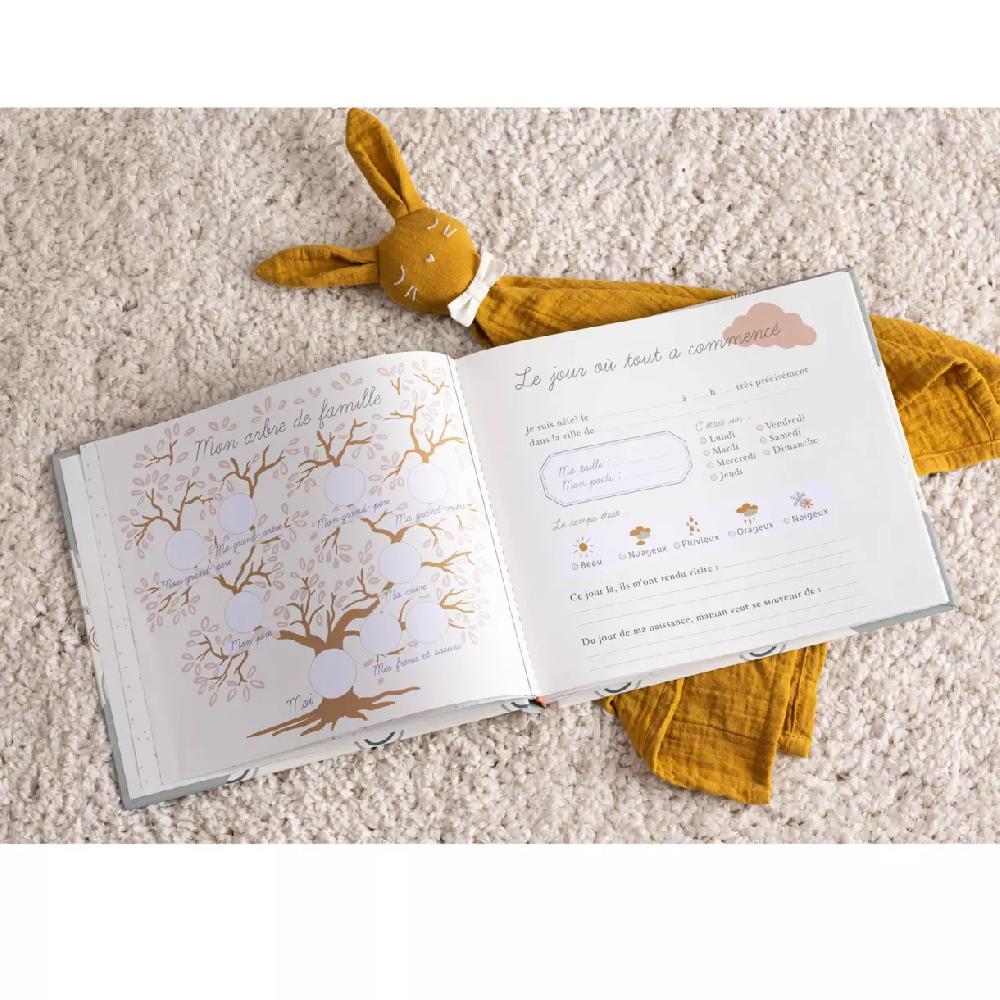 eminza Livre de naissance (24 x 27 cm) Arc en ciel Vert