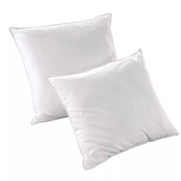 Eminza Lot Couette Chaude Anti-acariens (260 X 240 Cm) + 2 Oreillers (60 X 60 Cm) Comète Blanche