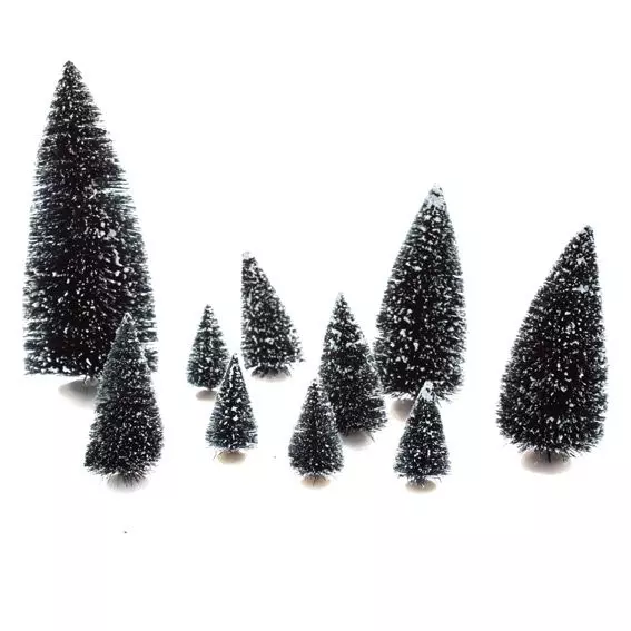 eminza Lot de 10 sapins Epicea pour aménager un village