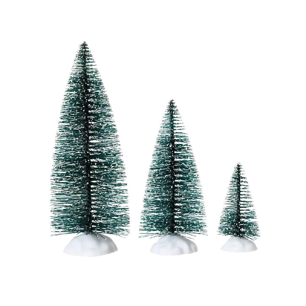 eminza Lot de 10 sapins (H13 5 cm) pour village de Noël