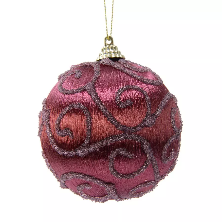 eminza Lot de 12 boules de Noël (D80 mm) Cyria Acajou