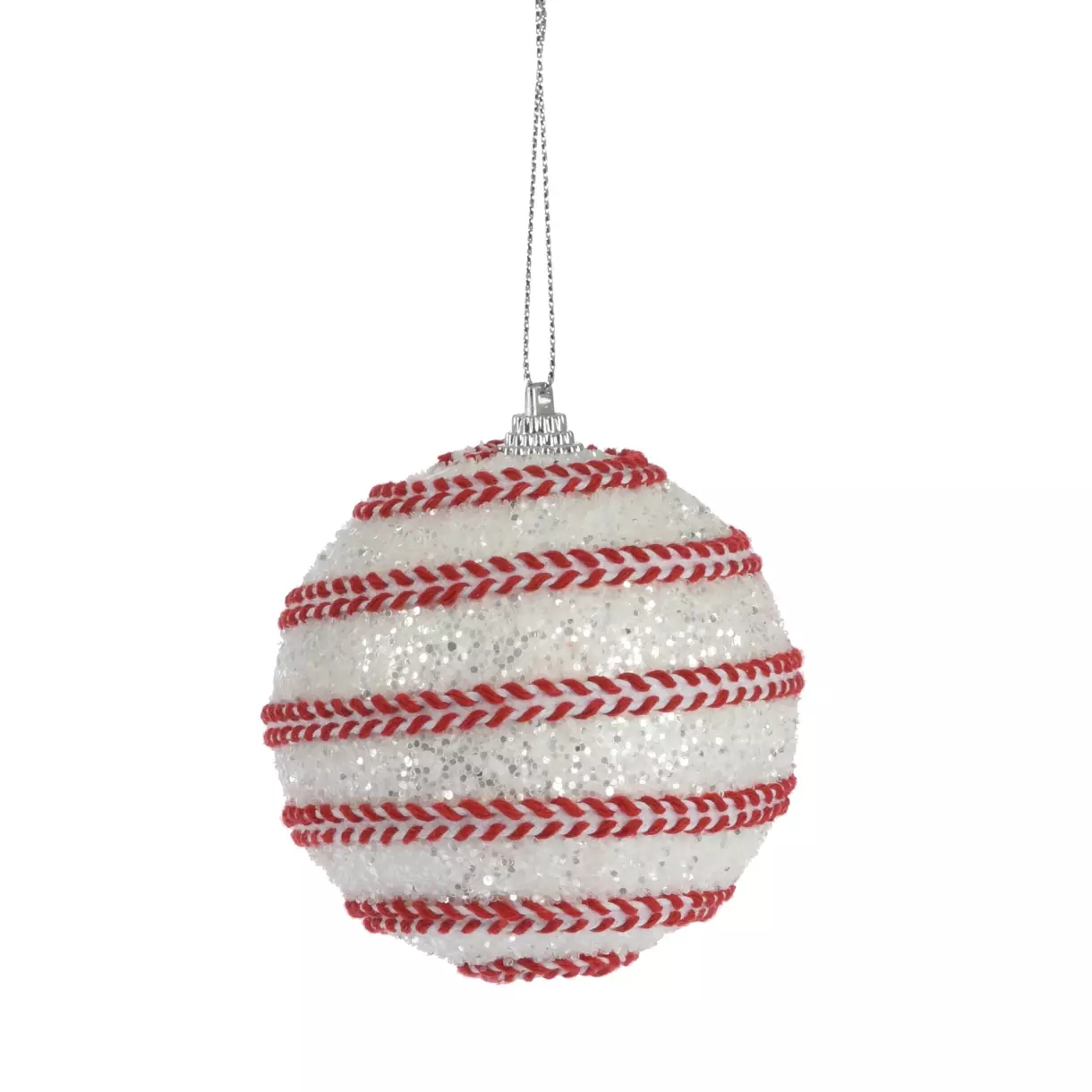 eminza Lot de 12 boules de Noël (D80 mm) Venusa Rouge