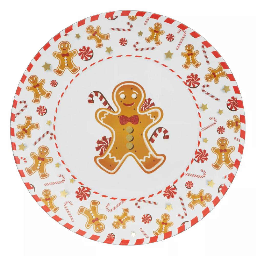 eminza Lot de 12 dessous d'assiette (D33 cm) Pain d'épices