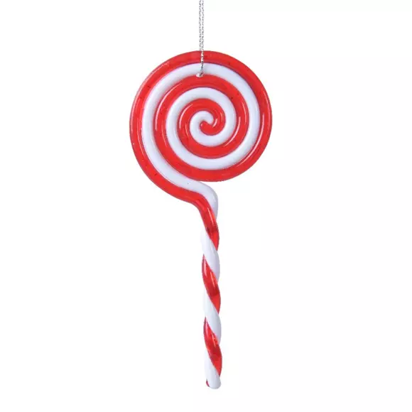 Eminza Lot De 2 Bonbons (H12 Cm) Sucettes Spirales Rouge
