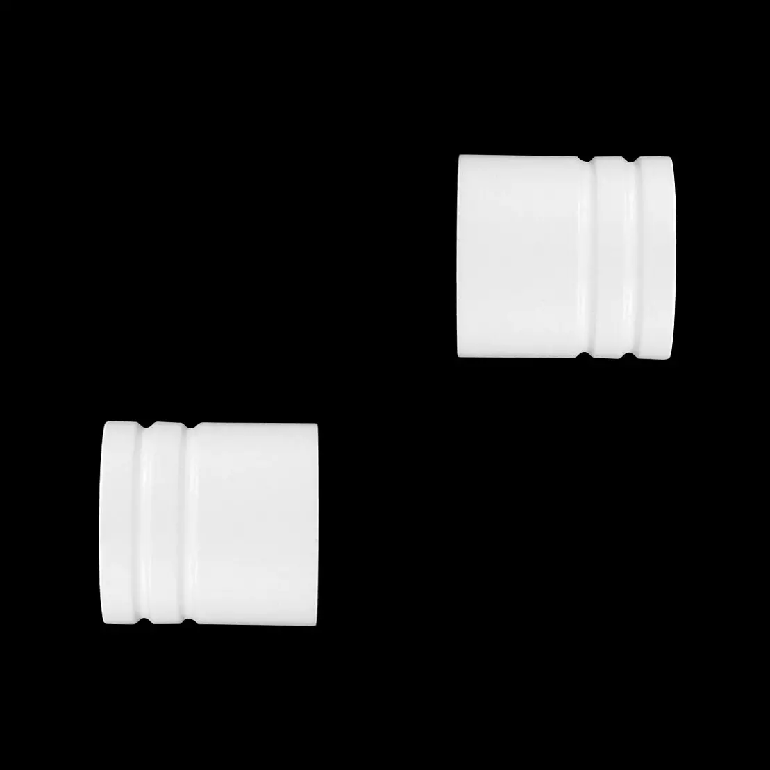 eminza Lot de 2 embouts tringle bois (D28 mm) Bouchons Blanc