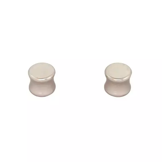 eminza Lot de 2 embouts tringle (D20 mm) Jim Bouchons Argent mat