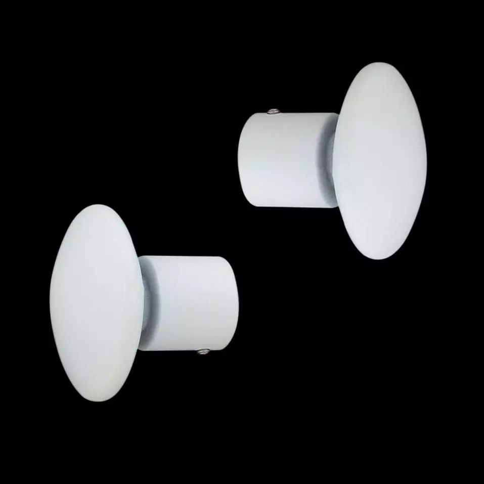 eminza Lot de 2 embouts tringle (D20 mm) Jim Champignon Blanc mat