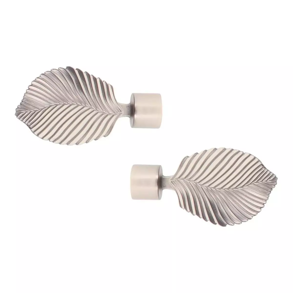 eminza Lot de 2 embouts tringle (D20 mm) Jim Exotica Argent