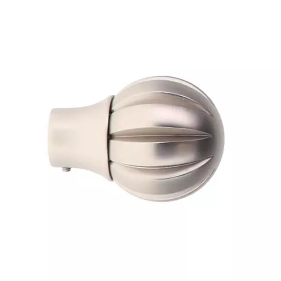 Eminza Lot De 2 Embouts Tringle (D20 Mm) Jim Touch Of Zen Argent