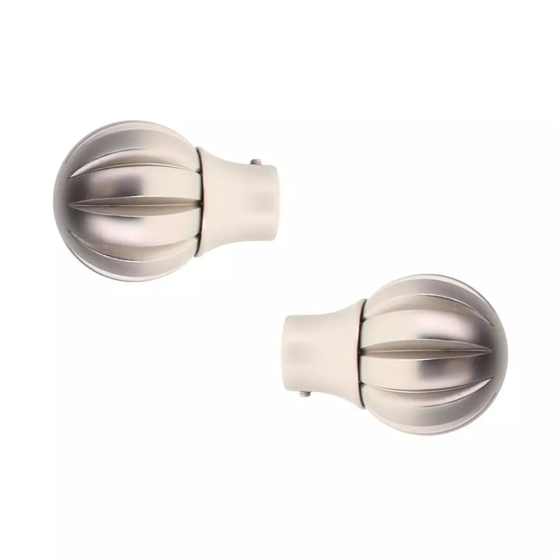 eminza Lot de 2 embouts tringle (D20 mm) Jim Touch of zen Argent