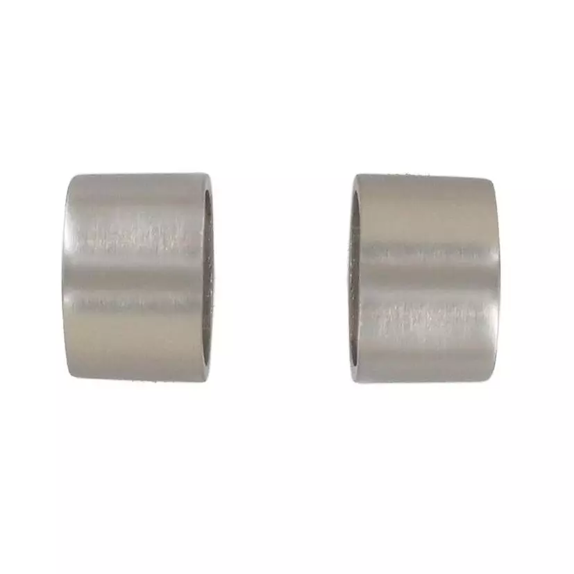 eminza Lot de 2 embouts tringle (D28 mm) Lino Bouchons Argent mat