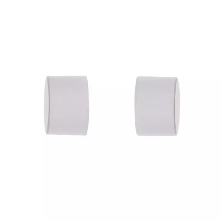 eminza Lot de 2 embouts tringle (D28 mm) Lino Bouchons Blanc mat