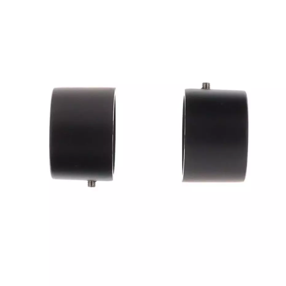 eminza Lot de 2 embouts tringle (D28 mm) Lino Bouchons Noir mat