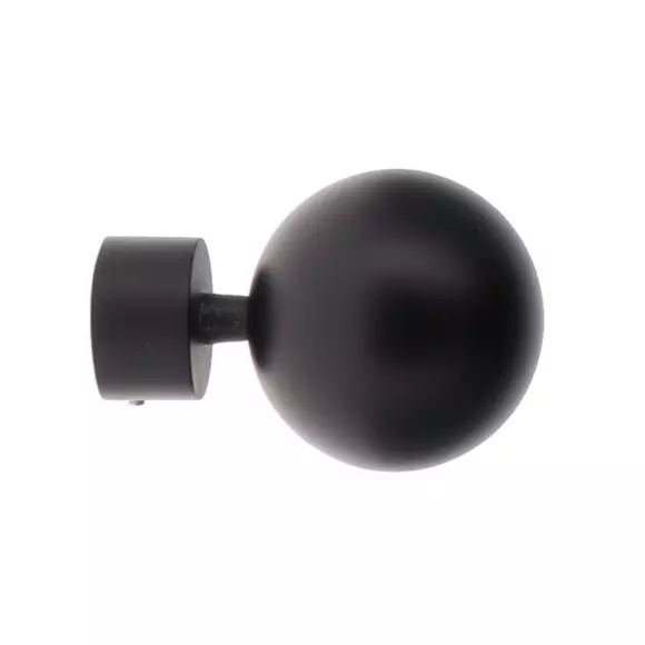 Eminza Lot De 2 Embouts Tringle (D28 Mm) Lino Gaia Noir Mat