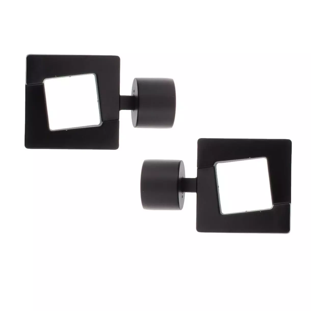 eminza Lot de 2 embouts tringle (D28 mm) Lino Upper east side Noir mat