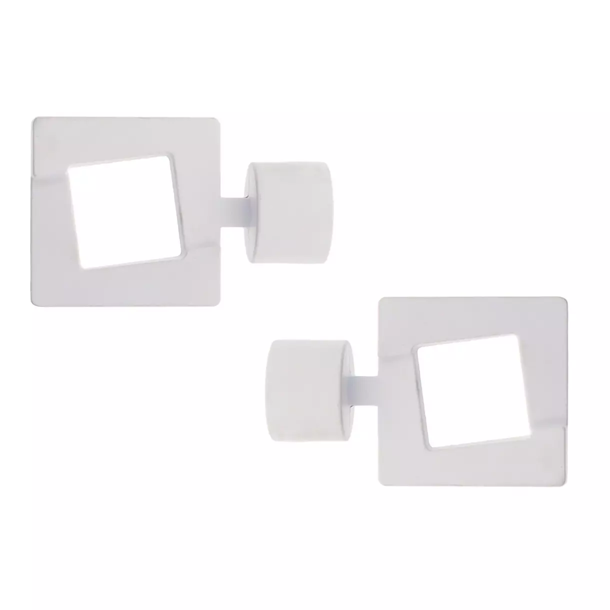 eminza Lot de 2 embouts tringle (D28 mm) Lino Upper east side Blanc mat