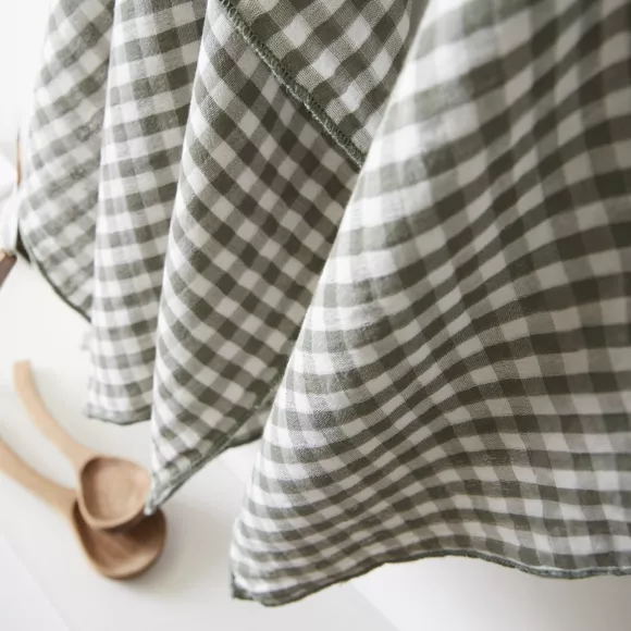 Eminza Lot De 2 Essuie-main Gaze De Coton (50 X 70 Cm) Vickie Vert Romarin