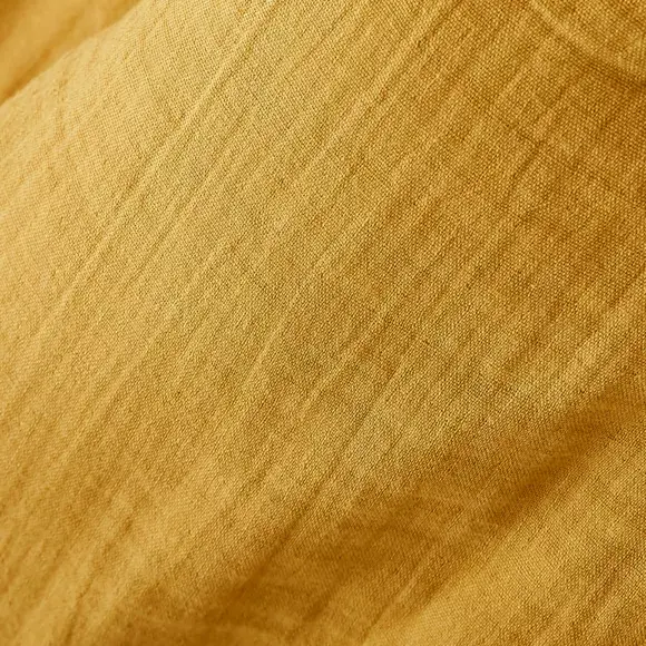 Eminza Lot De 2 Essuie-mains Gaze De Coton (70 Cm) Gaïa Jaune Safran