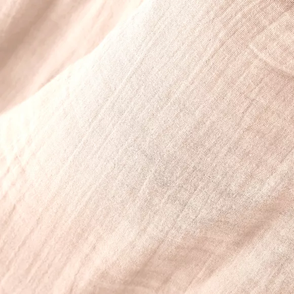 Eminza Lot De 2 Essuie-mains Gaze De Coton (70 Cm) Gaïa Rose Poudré