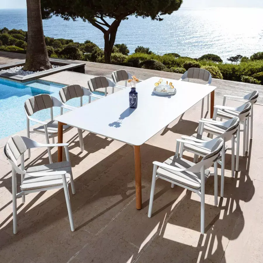 Eminza Lot De 2 Fauteuils De Jardin Aluminium Monte Carlo Blanc