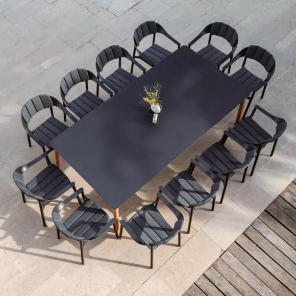 Eminza Lot De 2 Fauteuils De Jardin Aluminium Monte Carlo Gris Anthracite