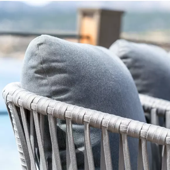 Eminza Lot De 2 Fauteuils De Jardin En Aluminium Amalfi Gris Anthracite