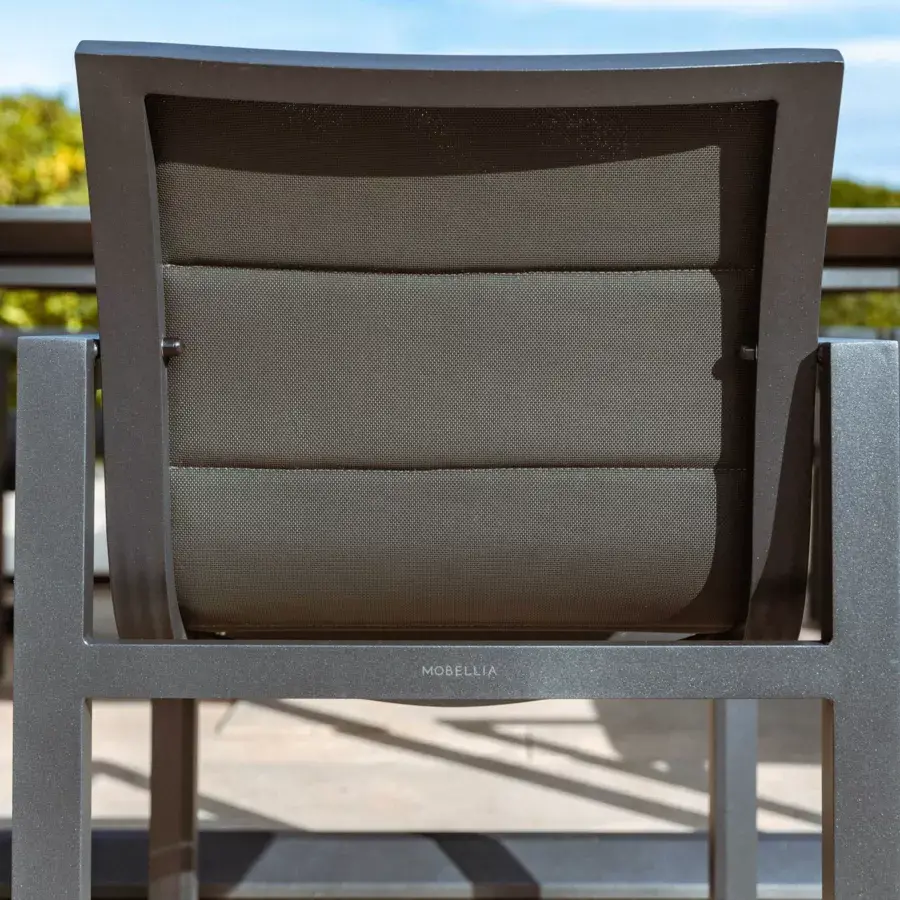 Eminza Lot De 2 Fauteuils De Jardin En Aluminium Elba Gris Anthracite