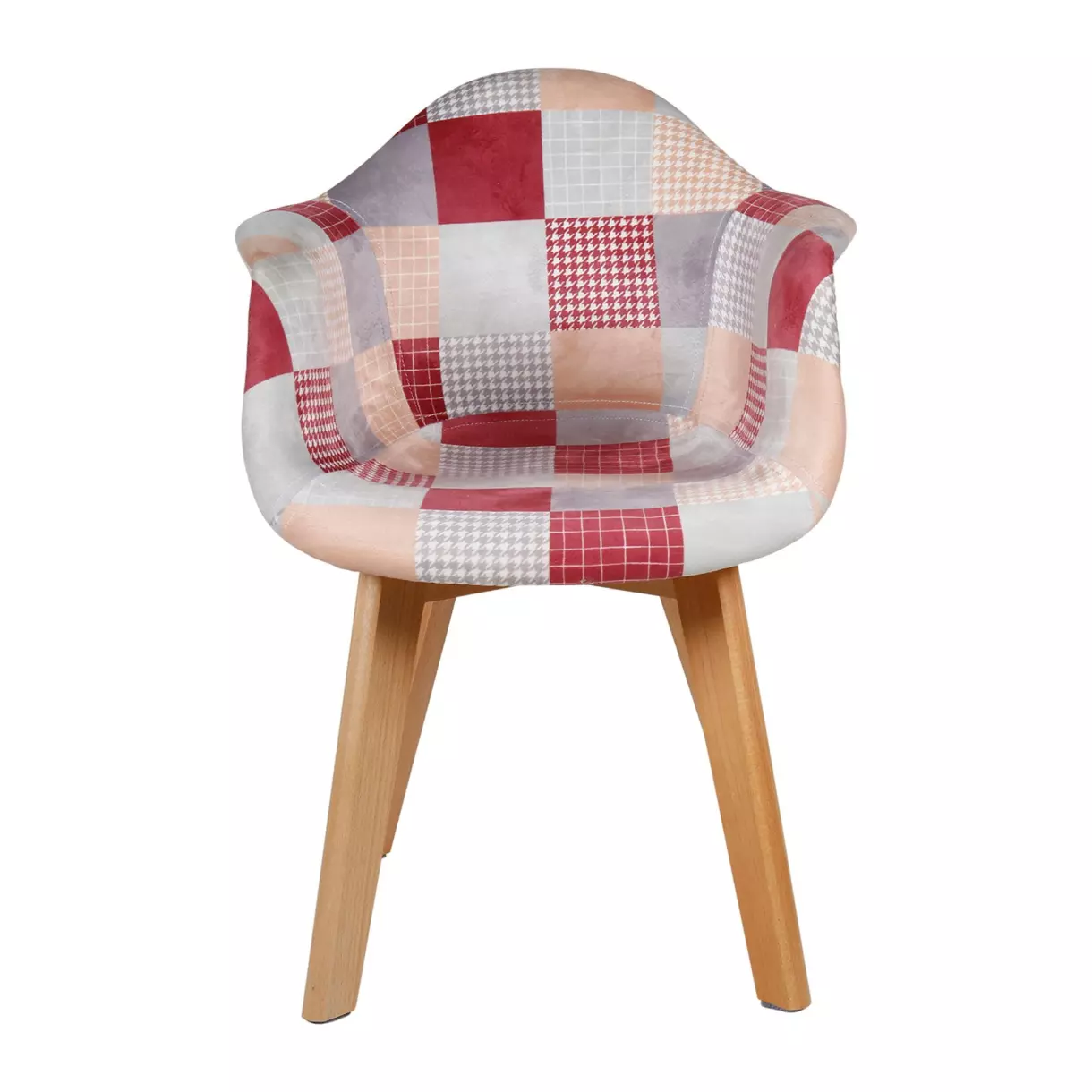 eminza Lot de 2 fauteuils enfant patchwork Lila Rose