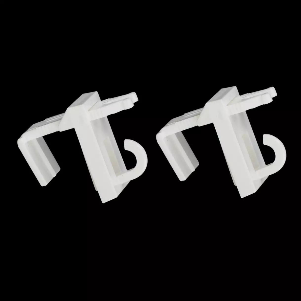 eminza Lot de 2 fixations sans percage Stores Blanc