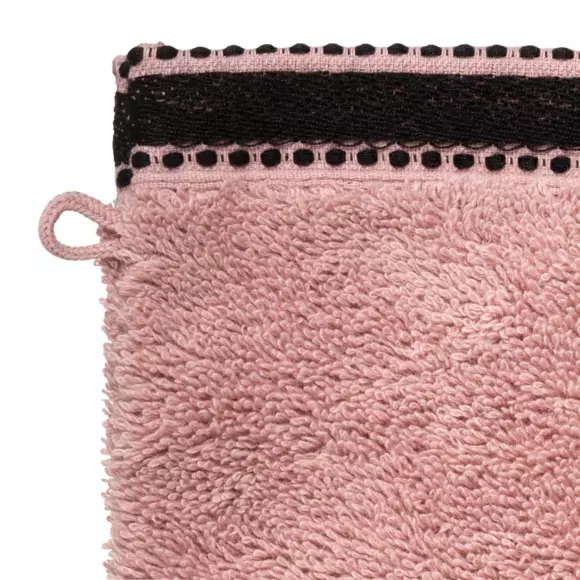 Eminza Lot De 2 Gants De Toilette Coton (15 X 21 Cm) Joia Rose