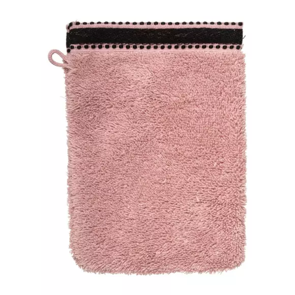 Eminza Lot De 2 Gants De Toilette Coton (15 X 21 Cm) Joia Rose
