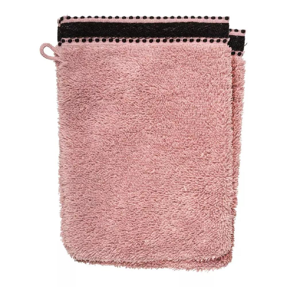 eminza Lot de 2 gants de toilette coton (15 x 21 cm) Joia Rose