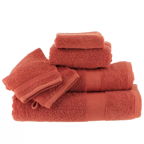 Eminza Lot De 2 Gants De Toilette Coton (15 X 21 Cm) Timeless Terracotta
