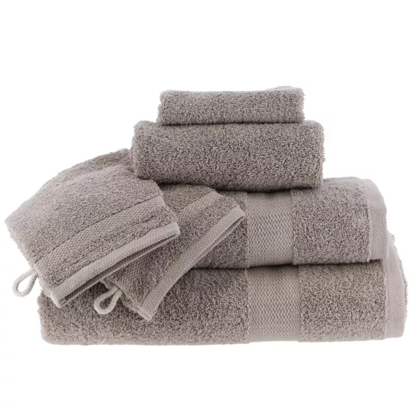 Eminza Lot De 2 Gants De Toilette Coton (15 X 21 Cm) Timeless Taupe