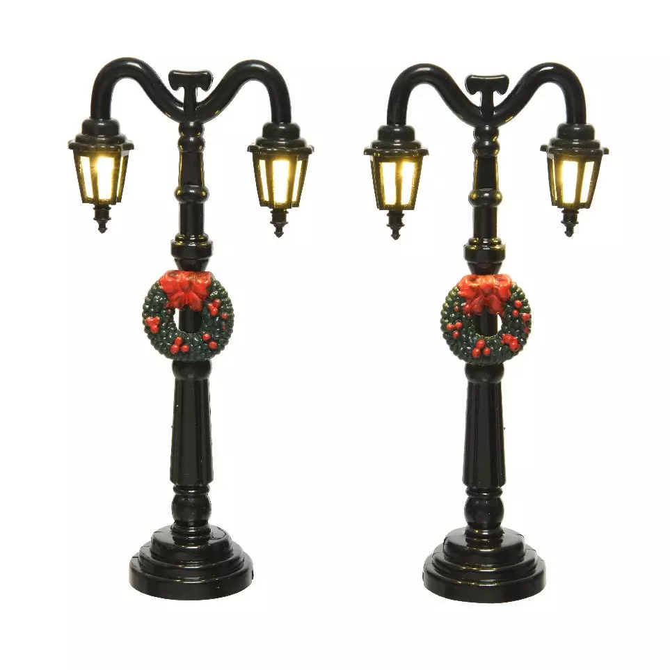 eminza Lot de 2 lampadaires (H12 cm) Couronne pour aménager un village