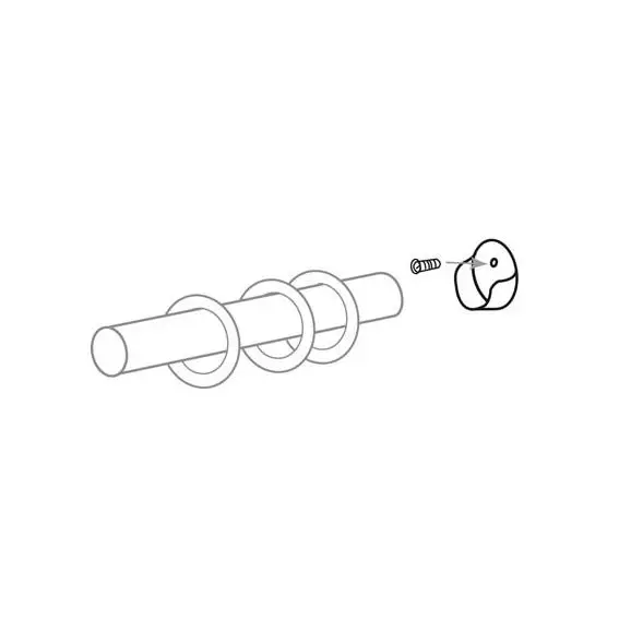 Eminza Lot De 2 Naissances Tringle Rideau (D20 Mm) Jim Argent Mat