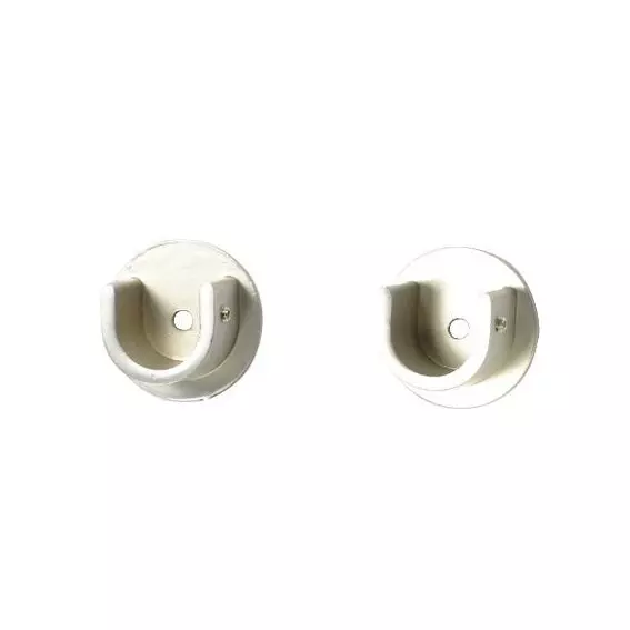 eminza Lot de 2 naissances tringle rideau (D20 mm) Jim Argent mat