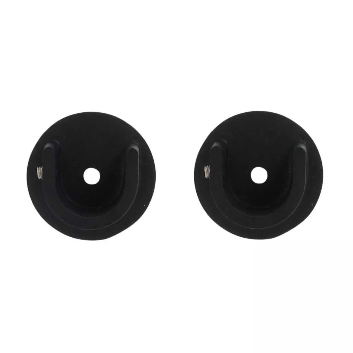 eminza Lot de 2 naissances tringle rideau (D20 mm) Jim Noir mat