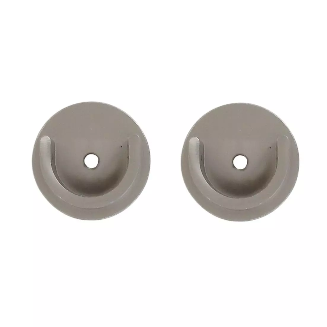 eminza Lot de 2 naissances tringle rideau (D28 mm) Lino Argent mat