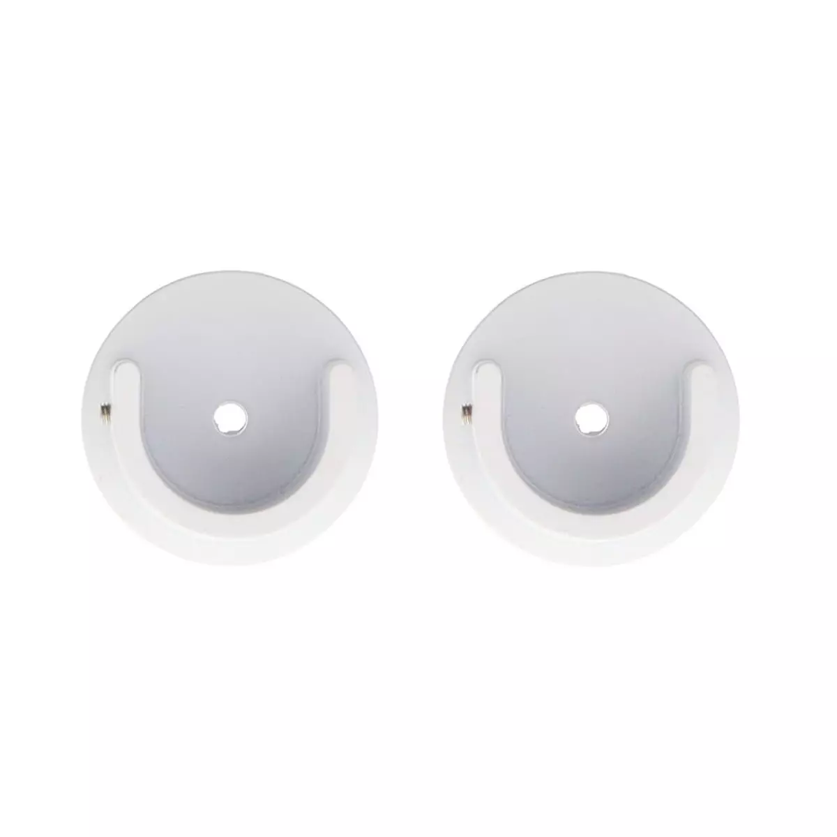 eminza Lot de 2 naissances tringle rideau (D28 mm) Lino Blanc mat