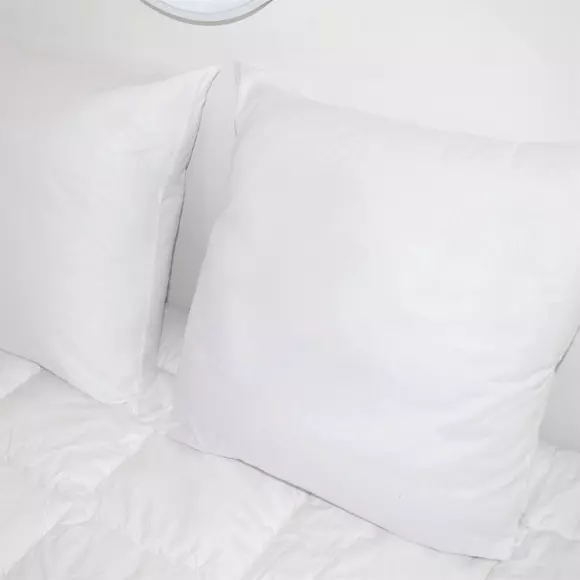 Eminza Lot De 2 Oreillers Carrés Moelleux (60 X 60 Cm) Volume Blanc