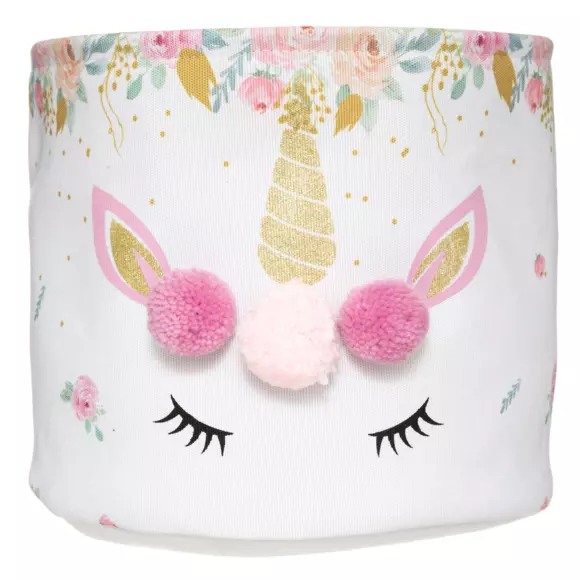 Eminza Lot De 2 Paniers De Rangement Enfant Licorne Rose