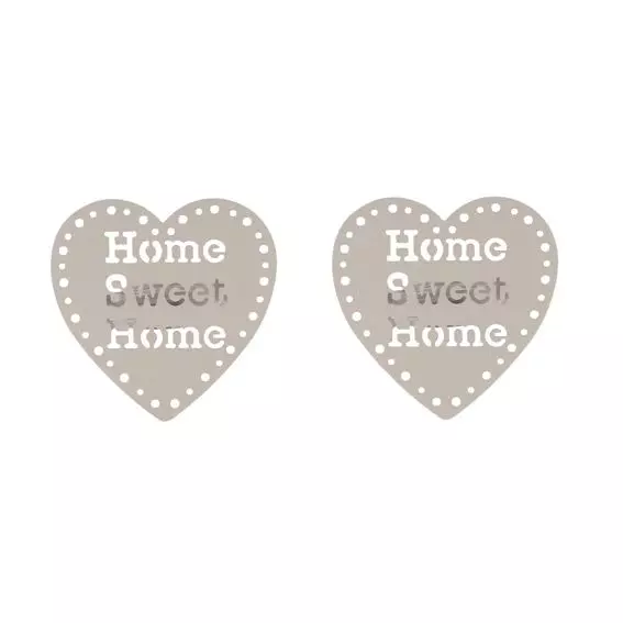 eminza Lot de 2 pinces rideau pivotantes Sweet home Taupe