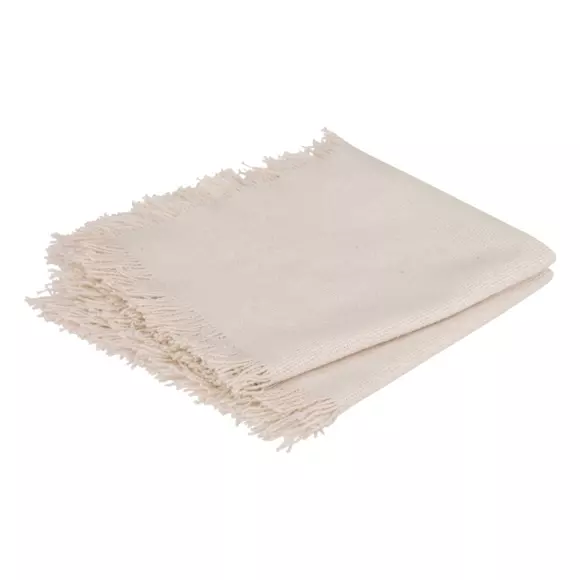 Eminza Lot De 2 Serviettes Coton (40 X 40 Cm) Maha Blanches